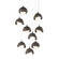 Brooklyn Brooklyn 9-Light Double Shade Pendant in Dark Smoke (39|131105-SKT-LONG-07-05-GG0711)