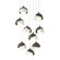 Brooklyn Brooklyn 9-Light Double Shade Pendant in Dark Smoke (39|131105-SKT-LONG-07-02-GG0711)