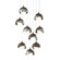 Brooklyn Brooklyn 9-Light Double Shade Pendant in Bronze (39|131105-SKT-LONG-05-82-GG0711)