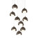 Brooklyn LED Pendant in Bronze (39|131105-SKT-LONG-05-05-GG0711)