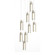 Exos Glass Exos Glass 9-Light Pendant in Modern Brass (39|131104-SKT-LONG-86-ZM0065)