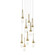 Link Link 9-Light Blown Glass Pendant in Modern Brass (39|131100-SKT-LONG-86-YG0434)