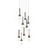 Link Link 9-Light Blown Glass Pendant in Black (39|131100-SKT-LONG-10-YG0434)