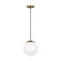 Leo - Hanging Globe LED Pendant in Satin Brass (454|602093S-848)