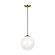 Leo - Hanging Globe One Light Pendant in Satin Brass (454|6020-848)