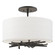 Brindille Three Light Semi-Flush Mount in Black (39|127660-SKT-10-SF1505)