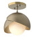 Brooklyn Brooklyn 1-Light Double Shade Semi-Flush in Modern Brass (39|121377-SKT-86-84-GG0711)