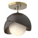 Brooklyn Brooklyn 1-Light Double Shade Semi-Flush in Modern Brass (39|121377-SKT-86-14-GG0711)
