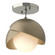 Brooklyn Brooklyn 1-Light Double Shade Semi-Flush in Sterling (39|121377-SKT-85-84-GG0711)