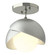Brooklyn Brooklyn 1-Light Double Shade Semi-Flush in Sterling (39|121377-SKT-85-82-GG0711)