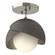 Brooklyn Brooklyn 1-Light Double Shade Semi-Flush in Sterling (39|121377-SKT-85-20-GG0711)