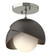 Brooklyn Brooklyn 1-Light Double Shade Semi-Flush in Sterling (39|121377-SKT-85-14-GG0711)