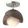 Brooklyn Brooklyn 1-Light Double Shade Semi-Flush in Sterling (39|121377-SKT-85-05-GG0711)