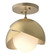 Brooklyn Brooklyn 1-Light Double Shade Semi-Flush in Soft Gold (39|121377-SKT-84-86-GG0711)