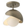 Brooklyn Brooklyn 1-Light Double Shade Semi-Flush in Soft Gold (39|121377-SKT-84-02-GG0711)