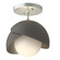 Brooklyn Brooklyn 1-Light Double Shade Semi-Flush in Vintage Platinum (39|121377-SKT-82-20-GG0711)