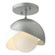 Brooklyn Brooklyn 1-Light Double Shade Semi-Flush in Vintage Platinum (39|121377-SKT-82-02-GG0711)