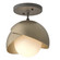 Brooklyn Brooklyn 1-Light Double Shade Semi-Flush in Natural Iron (39|121377-SKT-20-84-GG0711)