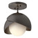 Brooklyn Brooklyn 1-Light Double Shade Semi-Flush in Oil Rubbed Bronze (39|121377-SKT-14-14-GG0711)