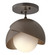 Brooklyn Brooklyn 1-Light Double Shade Semi-Flush in Oil Rubbed Bronze (39|121377-SKT-14-05-GG0711)
