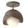 Brooklyn Brooklyn 1-Light Double Shade Semi-Flush in Dark Smoke (39|121377-SKT-07-05-GG0711)