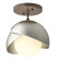 Brooklyn Brooklyn 1-Light Double Shade Semi-Flush in Bronze (39|121377-SKT-05-85-GG0711)