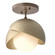 Brooklyn Brooklyn 1-Light Double Shade Semi-Flush in Bronze (39|121377-SKT-05-84-GG0711)