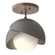 Brooklyn Brooklyn 1-Light Double Shade Semi-Flush in Bronze (39|121377-SKT-05-20-GG0711)