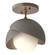 Brooklyn Brooklyn 1-Light Double Shade Semi-Flush in Bronze (39|121377-SKT-05-07-GG0711)
