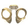 Brooklyn Four Light Semi-Flush Mount in Modern Brass (39|121376-SKT-86-84-GG0711)