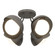 Brooklyn Brooklyn 4-Light Double Shade Semi-Flush in Natural Iron (39|121376-SKT-20-14-GG0711)