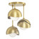 Brooklyn Brooklyn 3-Light Double Shade Semi-Flush in Ink (39|121374-SKT-89-14-GG0711)