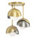 Brooklyn Brooklyn 3-Light Double Shade Semi-Flush in Modern Brass (39|121374-SKT-86-85-GG0711)