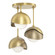 Brooklyn Brooklyn 3-Light Double Shade Semi-Flush in Modern Brass (39|121374-SKT-86-84-GG0711)