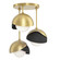 Brooklyn Brooklyn 3-Light Double Shade Semi-Flush in Modern Brass (39|121374-SKT-86-10-GG0711)