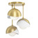 Brooklyn Brooklyn 3-Light Double Shade Semi-Flush in Modern Brass (39|121374-SKT-86-02-GG0711)