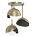 Brooklyn Brooklyn 3-Light Double Shade Semi-Flush in Soft Gold (39|121374-SKT-84-10-GG0711)