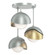 Brooklyn Brooklyn 3-Light Double Shade Semi-Flush in Vintage Platinum (39|121374-SKT-82-86-GG0711)