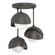Brooklyn Brooklyn 3-Light Double Shade Semi-Flush in Natural Iron (39|121374-SKT-20-14-GG0711)