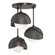 Brooklyn Brooklyn 3-Light Double Shade Semi-Flush in Oil Rubbed Bronze (39|121374-SKT-14-20-GG0711)