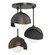 Brooklyn Brooklyn 3-Light Double Shade Semi-Flush in Oil Rubbed Bronze (39|121374-SKT-14-10-GG0711)
