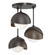 Brooklyn Brooklyn 3-Light Double Shade Semi-Flush in Oil Rubbed Bronze (39|121374-SKT-14-05-GG0711)