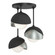 Brooklyn Brooklyn 3-Light Double Shade Semi-Flush in Black (39|121374-SKT-10-82-GG0711)