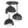 Brooklyn Brooklyn 3-Light Double Shade Semi-Flush in Black (39|121374-SKT-10-14-GG0711)