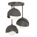 Brooklyn Brooklyn 3-Light Double Shade Semi-Flush in Dark Smoke (39|121374-SKT-07-20-GG0711)