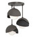 Brooklyn Brooklyn 3-Light Double Shade Semi-Flush in Dark Smoke (39|121374-SKT-07-10-GG0711)