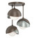 Brooklyn Brooklyn 3-Light Double Shade Semi-Flush in Bronze (39|121374-SKT-05-82-GG0711)