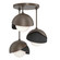 Brooklyn Brooklyn 3-Light Double Shade Semi-Flush in Bronze (39|121374-SKT-05-10-GG0711)