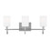 Oak Moore Three Light Bath Vanity in Brushed Nickel (454|4457103-962)