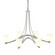 Ribbon Oval Ribbon 6 Arm Chandelier in Vintage Platinum (39|104106-SKT-82-GG0236)